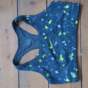 162-NIKE sports bra Yellow And Grey